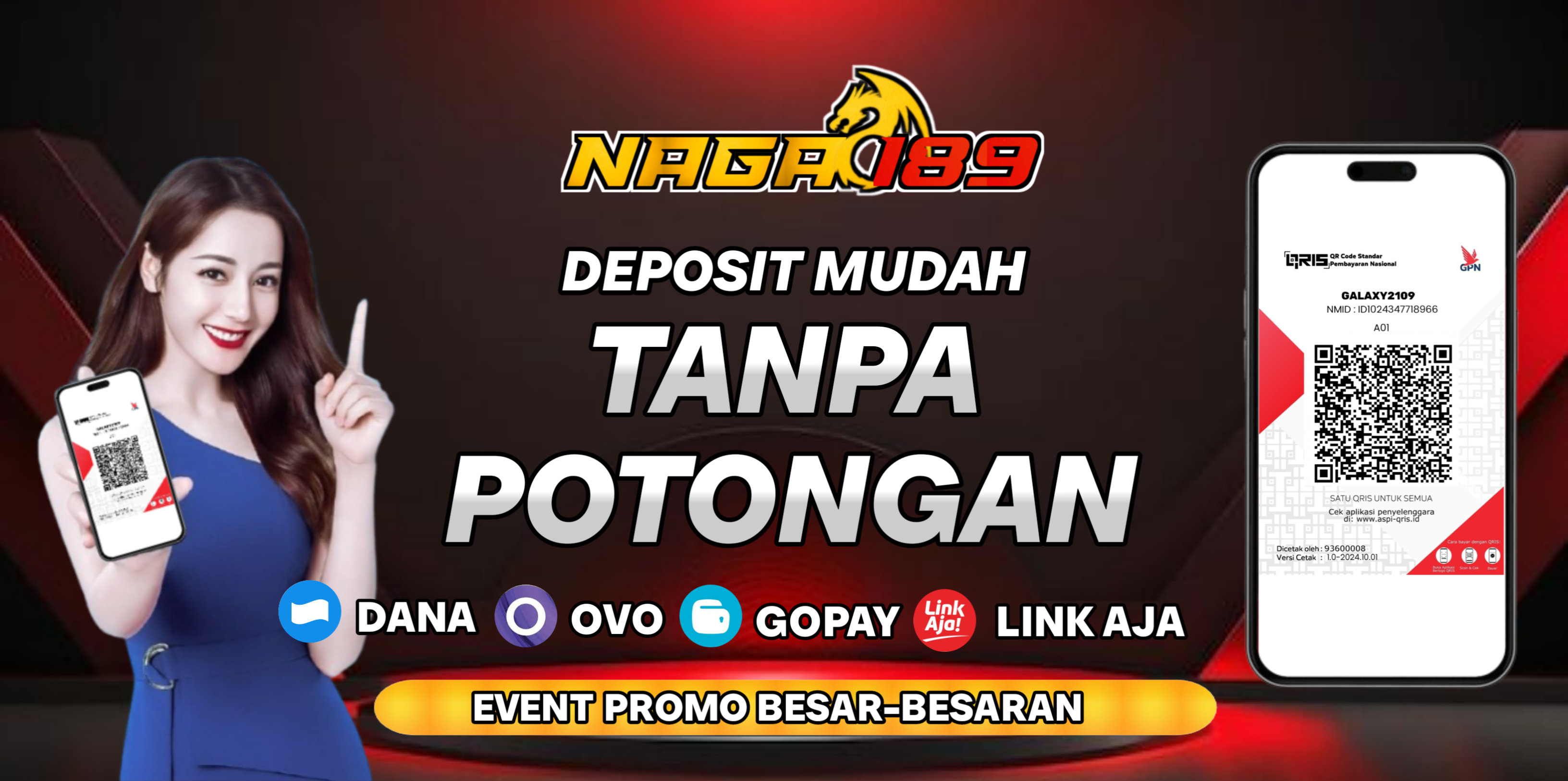 Deposit tanpa Potongan!